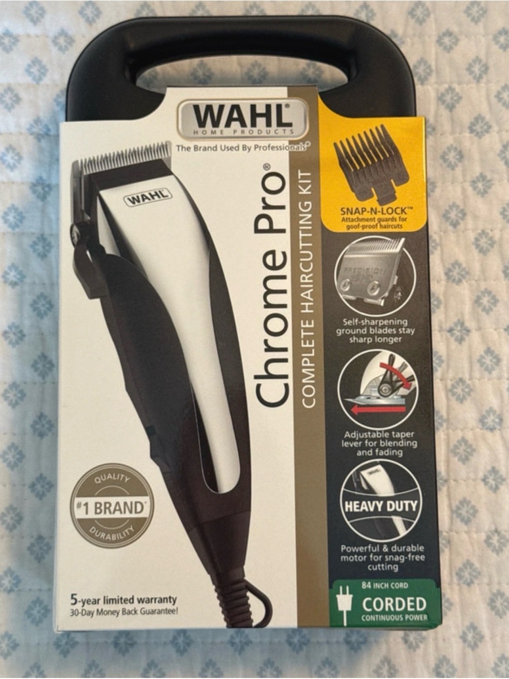 Wahl Chrome Pro Haircutting Kit - Black & Silver